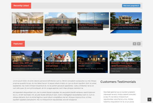 Vacation Rental Website screenshot